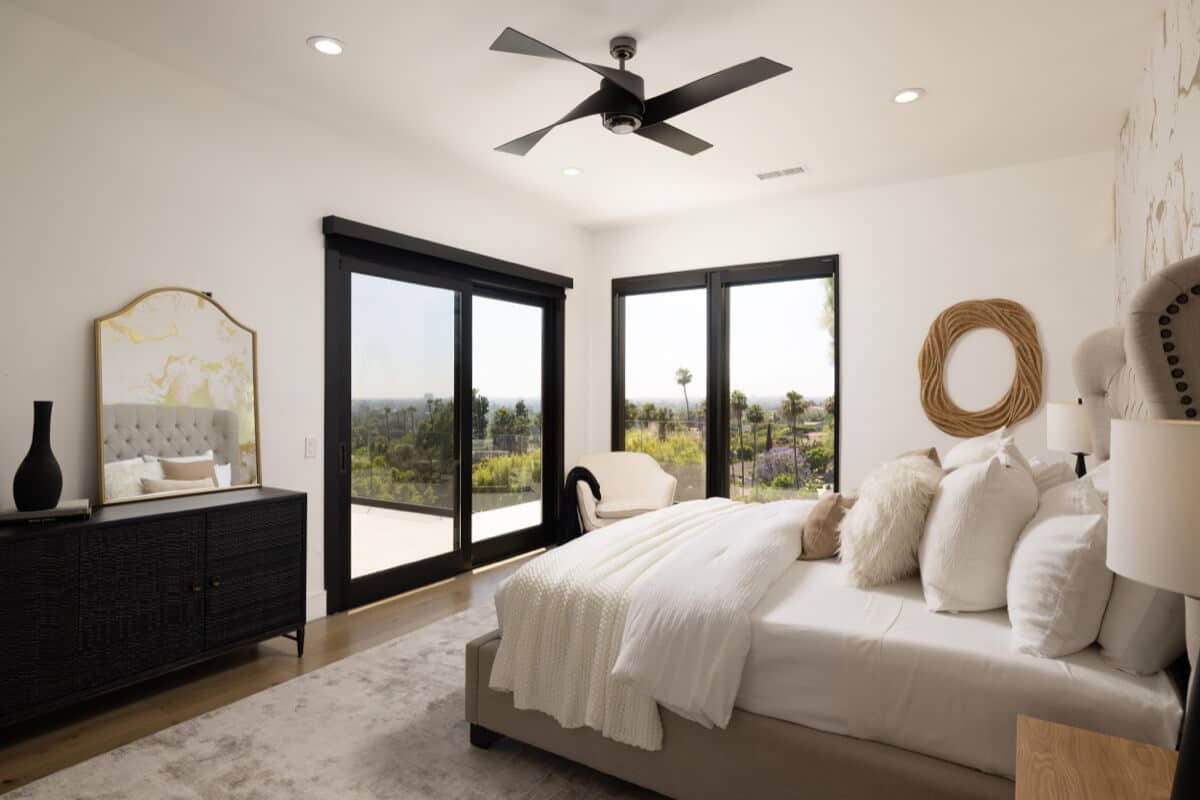 Bedroom with panoramic views at 11821 Highview Dr in North Tustin