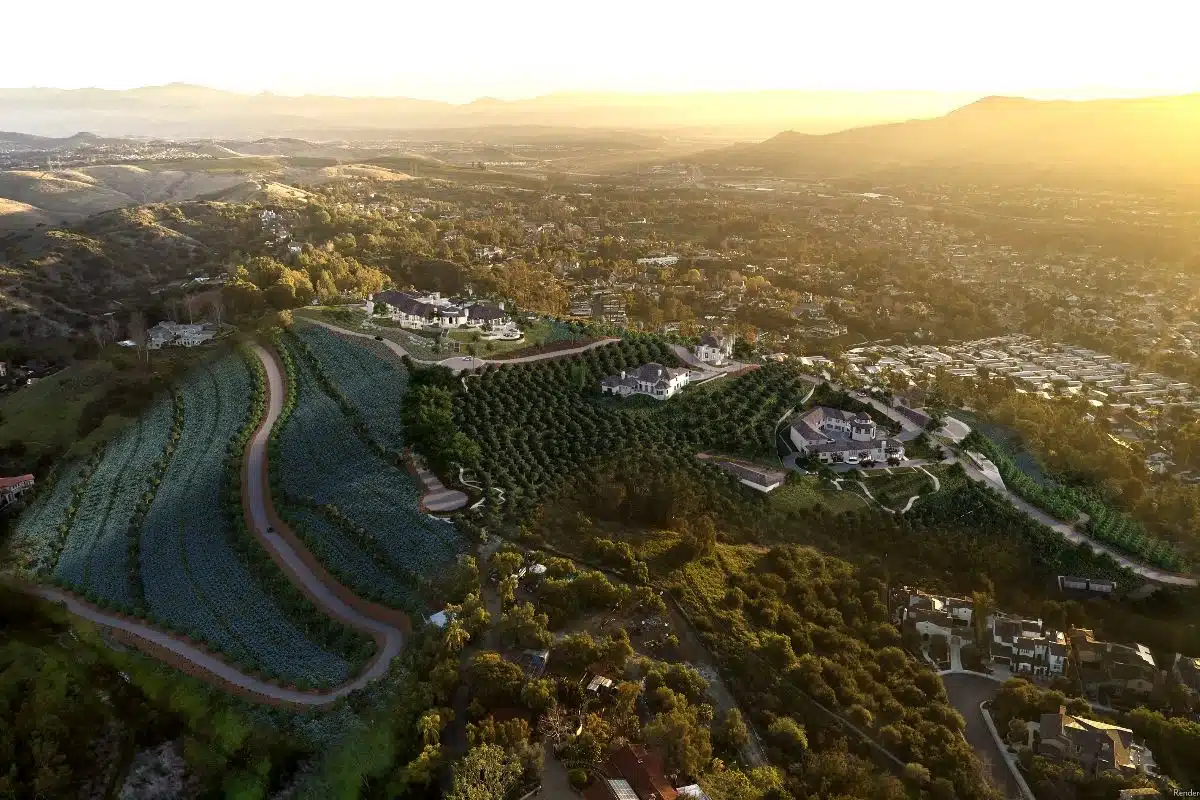 Aerial view of Casa Grande luxury estate for sale in San Juan Capistrano, Orange County real estate