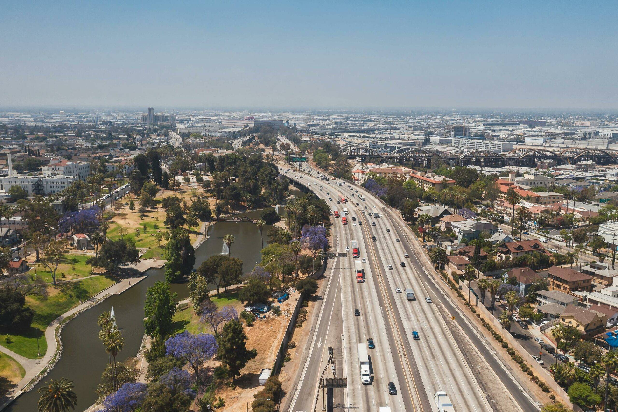 Freeway in Los Angeles as part of the Laguna Niguel to LA commute