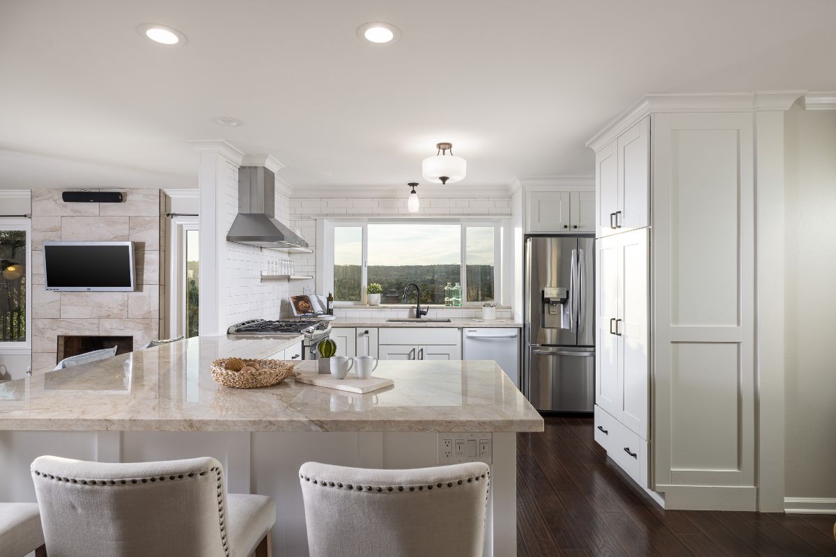 Chic custom kitchen of Laguna Niguel luxury home with mountain views listed by the best realtors in the neighborhood, Brad Feldman Group